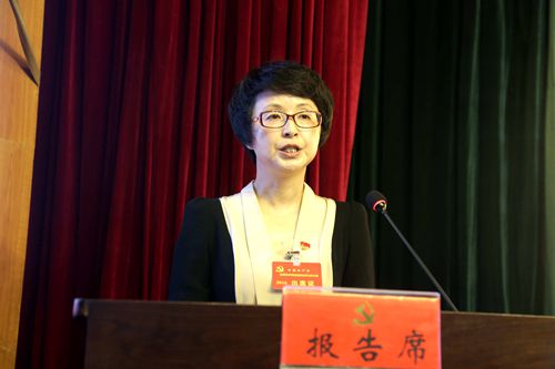 徐静平同志代表中共合肥市庐阳区第三届委员会向大会作报告